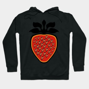 Single Strawberry Heart Berry Indigenous WAWEZHI CANADA Hoodie